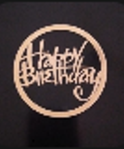 Happy Birthday Golden Paper Tags - Circle Design (12 pcs)