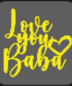 Love You Baba Acrylic Tags (6 pcs)