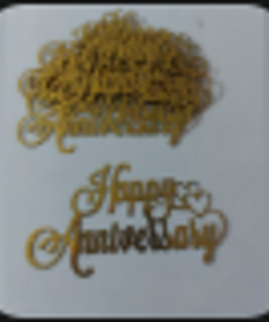 Happy Anniversary Golden Paper Tags (6 pcs)