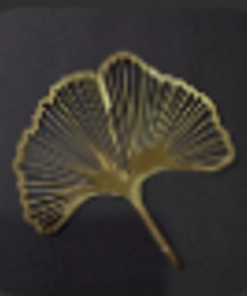 Ginkgo Leaf Golden Paper Tags (12 pcs)