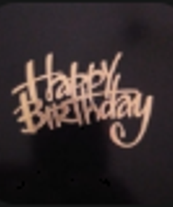 Happy Birthday Golden Paper Tags - Script Design (12 pcs)