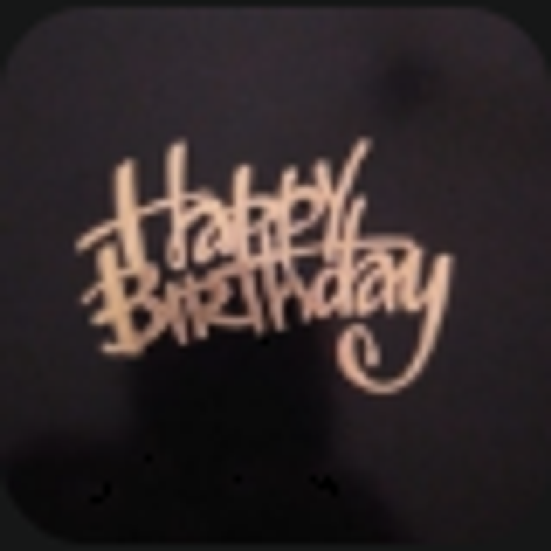 Happy Birthday Golden Paper Tags - Script Design (12 pcs)