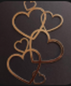 Heart Chain Acrylic Tag (1 pc)