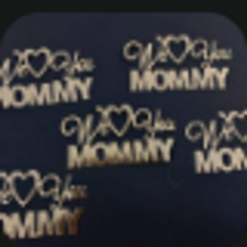 Mommy Acrylic Tags 3 Inch (6 pcs)